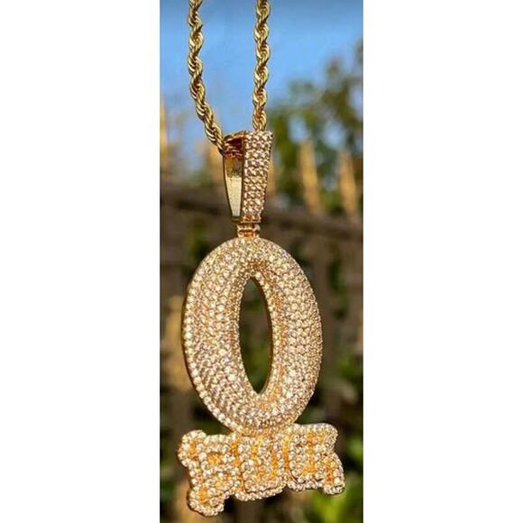 O'Block (Chain)-(Gold)-(Hip Hop)-(New)-(Zirconia)-$45.00 - Picture 3 of 8